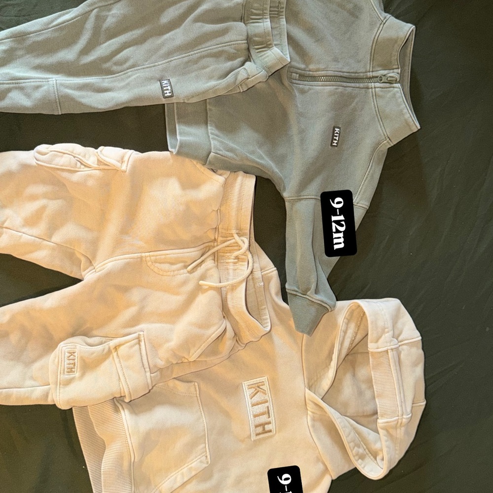Kith Kids' Sage and Cream Jogger Set